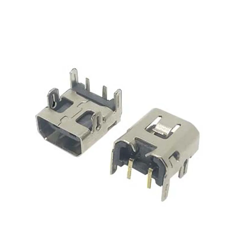 Game Console female plug jack Interface For WII U 2Pin 90 degrees Controller  Female Socket Connector replacement part