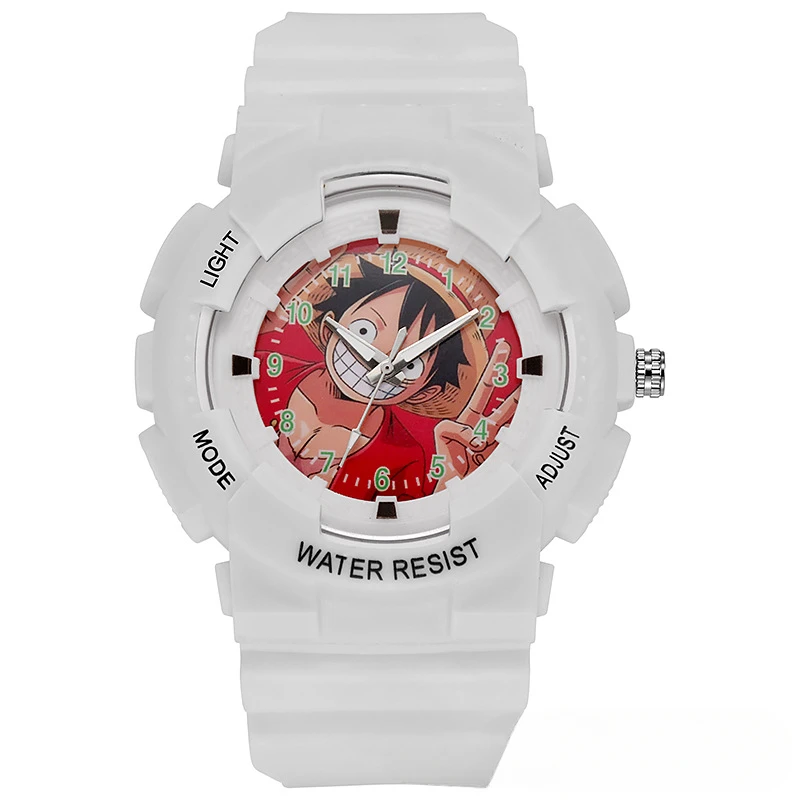 Nuovo orologio elettronico per bambini di un pezzo Anime Rufy Studente Orologio da polso impermeabile Ragazzo Ragazza Orologio sportivo al quarzo Regalo per bambini