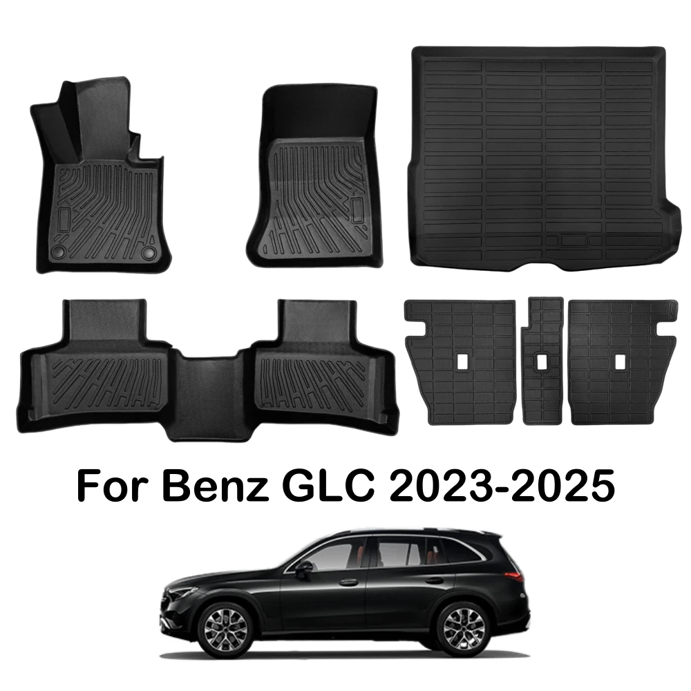 Allwetter-Fußmatten für 2023 2024 2025 Benz GLC 260 300 300e TPE-Fußmatten Kofferraummatte Rückenlehnenmatte LHD (Nicht für GLC China) – Detail 1