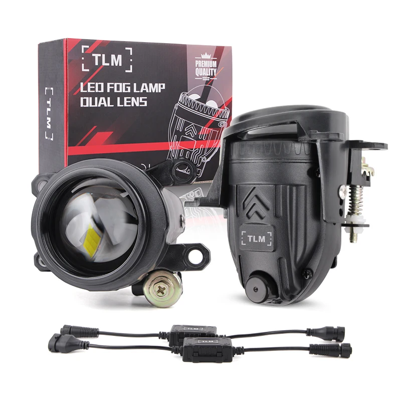 

Универсальный X2.0-дюймовый противотуманный фонарь с двумя линзами, автомобильный проектор с вентилятором H11, фары 2,0 светодиодные противотуманные фары для Toyota, белый, желтый свет 12 В