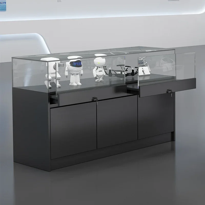 Jewelry Counter Custom Shopping Mall Glass Display Cabinet Sample Exhibition Display Cabinet Museum Cultural Relics