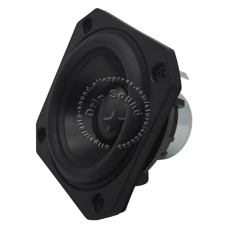 Haut-parleur audio stéréo à portée complète, bassin conique en aluminium anodisé, aimant néodyme, 3 pouces, 4 ohms, 8 ohms, 25W, Hi-Fi, 78mm