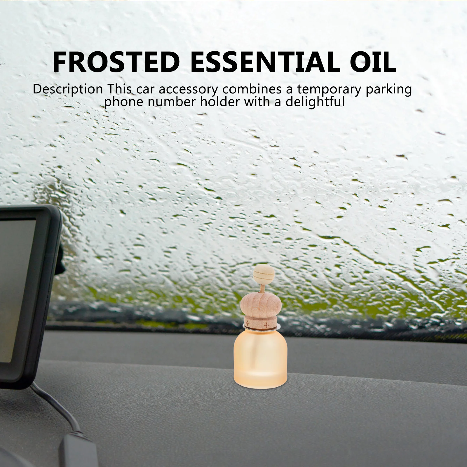 

5Pcs Frosted Mini Perfume Bottles Refillable Essential Oil Dispenser Car Air Vent Clip Travel Fragrance Container 10ml