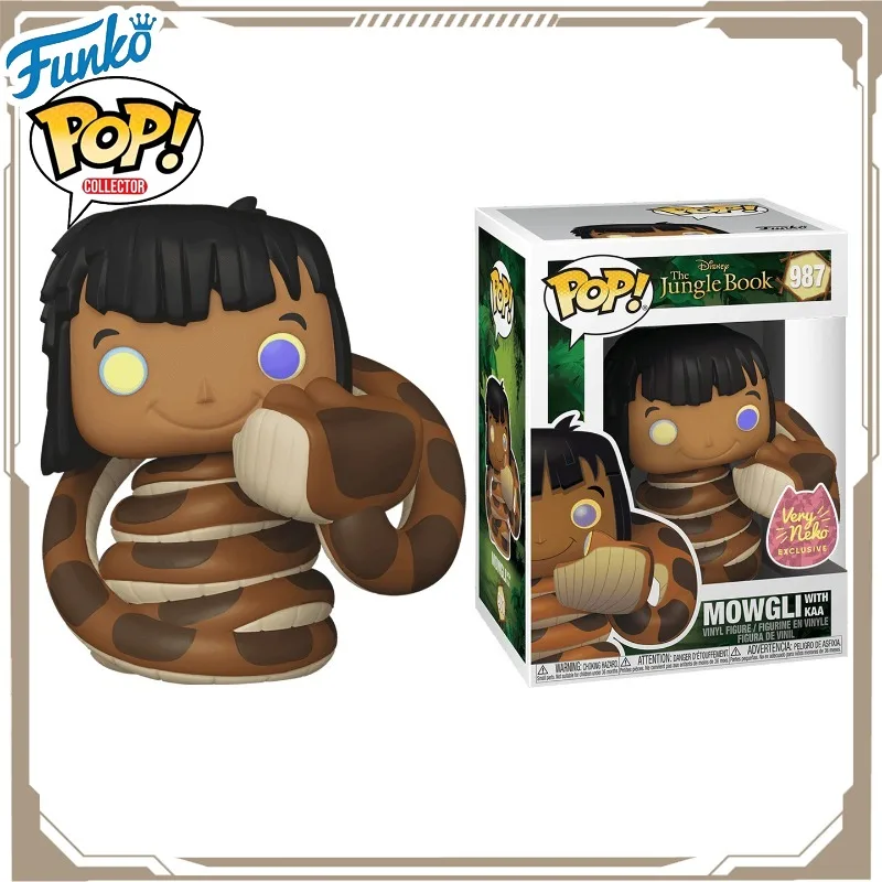 

Funko Pop Original The Jungle Book Anime Figure Jungle Book MOWGLI WITH KAA Action Toys for Boys Girls Kids Christmas Gift