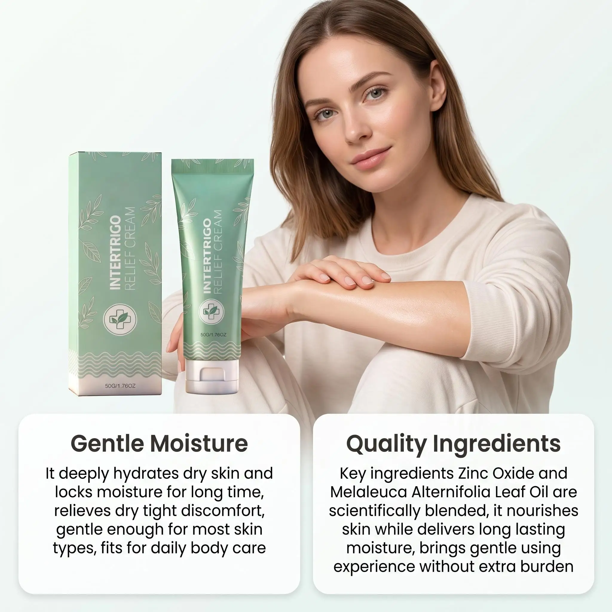 Intertrigo Cream Skin Fold Barrier Cream For Moisture & Friction Protection Reduce Chafing Soothe Irritated Skin Daily Body Care