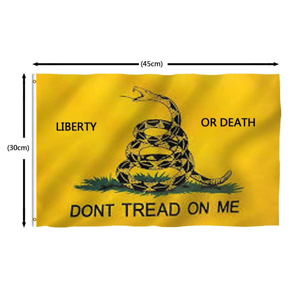 Flagicts 100% Polyester 30*45cm Don't tread on me Flags