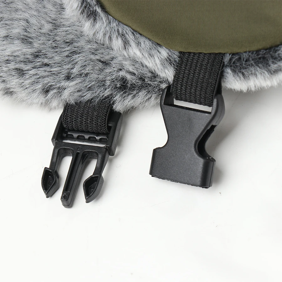 CAMOLAND Gorro de bombardero térmico de piel sintética para invierno, estilo militar del ejército soviético unisex con orejeras para el cuello y la cara, gorros de nieve para clima frío