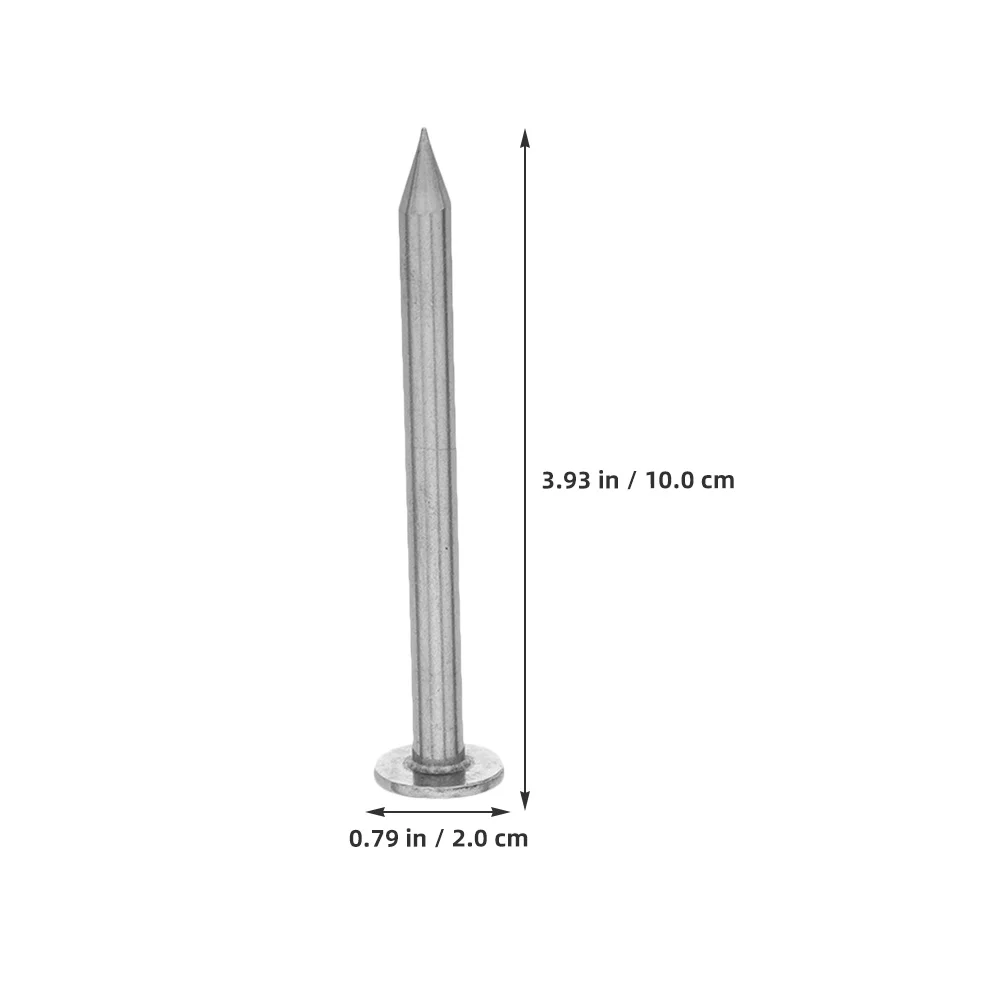 6 шт. гвозди с плоской головкой из нержавеющей стали, прочные сверхмощные маркеры для линии собственности для строительства, ландшафтного дизайна