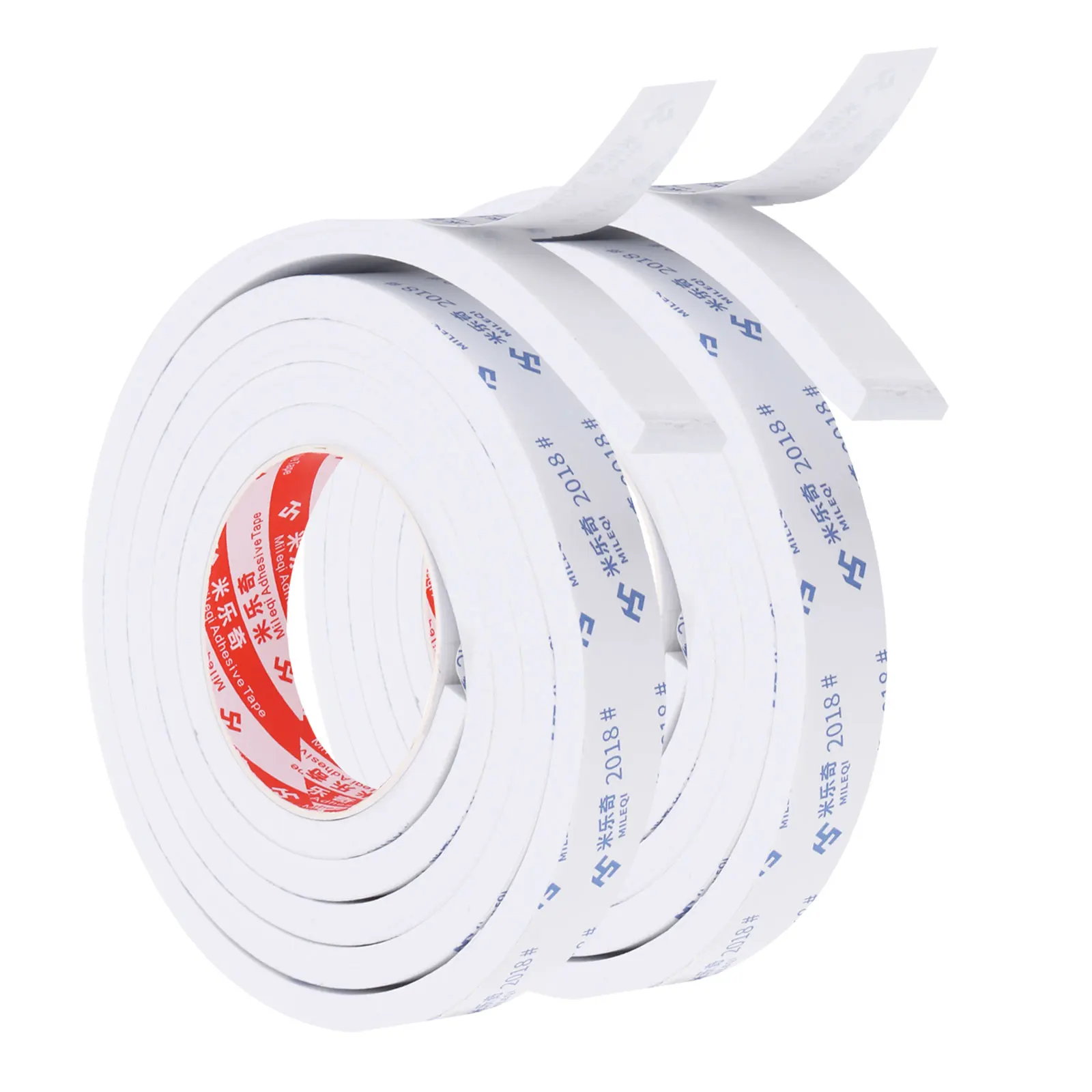 Uxcell 2Pcs 2m/5m Sealing Foam Tape 1/5/8/10mm Thick Single Sided Weather Stripping Door Seal Strip for Window Door Insulation