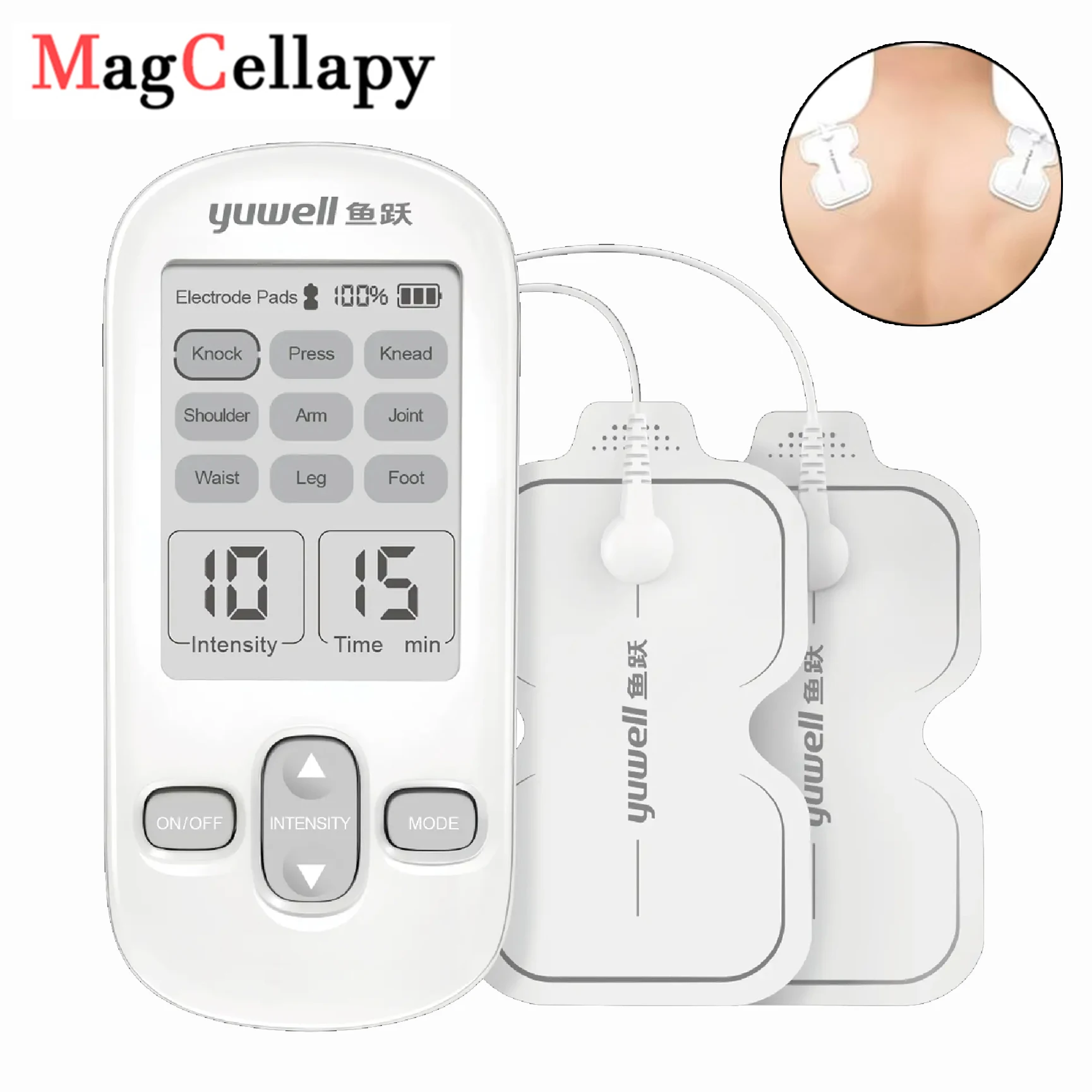 EMS Low-Frequency Muscle Nerve Stimulation Massager Electrode Pulse For Pain Relief And Muscle Relaxation With 10 Level