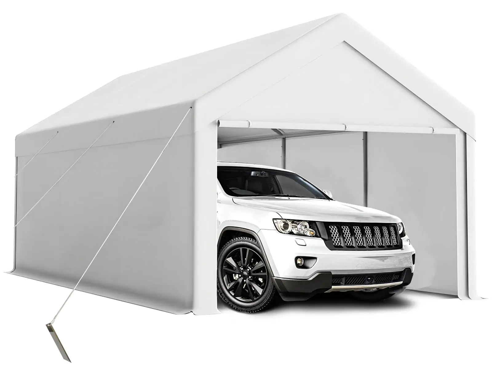 Carport 10x20ft Heavy Duty Canopy Storage Shed,Portable Garage Party Tent,Portable Garage with Removable Sidewalls &