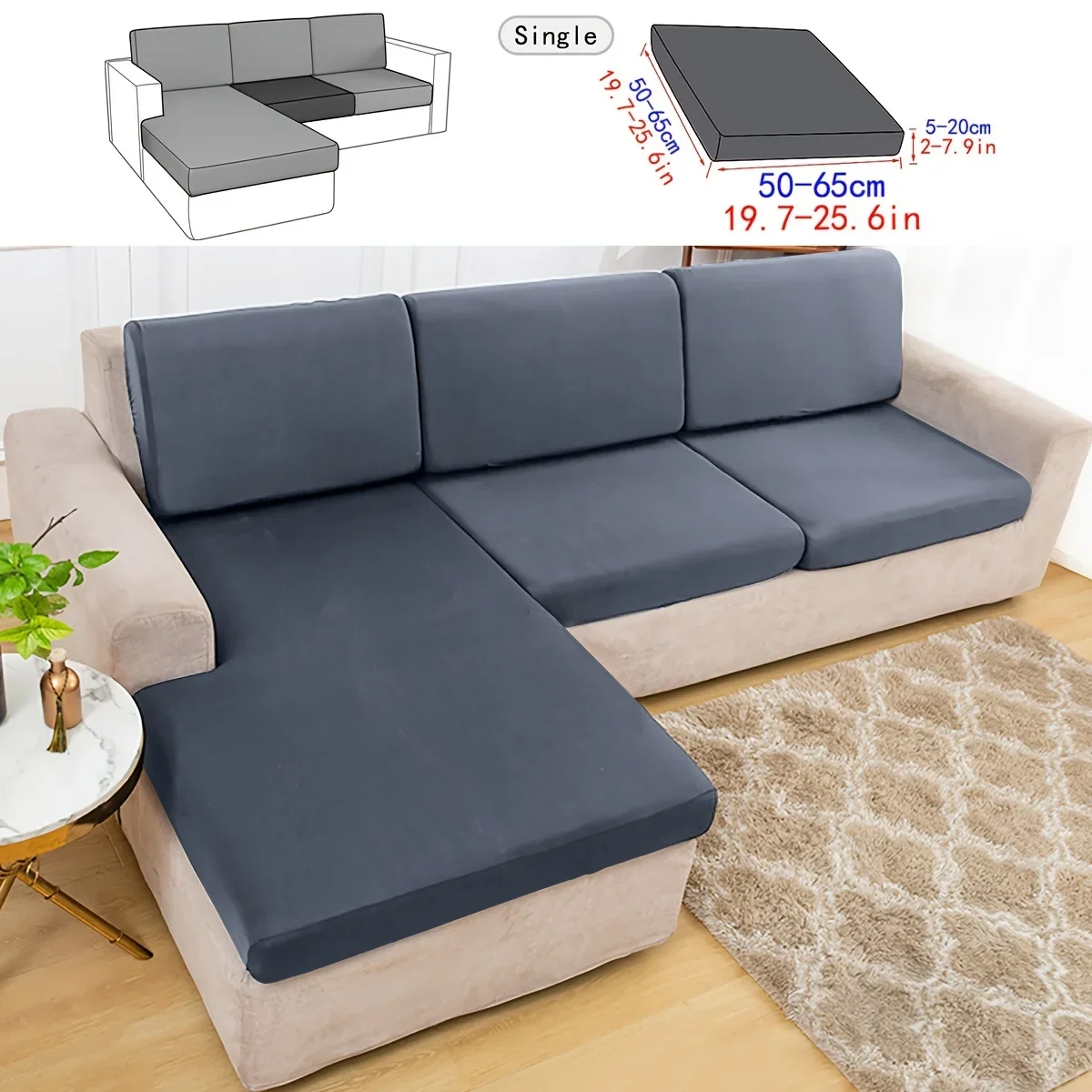 1pc Stretch Fabric Sofa Slipcover Bedroom Sofa Cover Furniture Protector For Office Living Room Home Decor