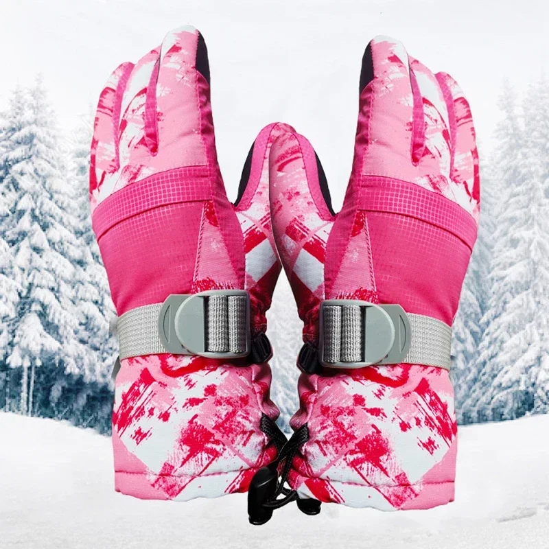 2025 Warm Snowboard Man Mitten Waterproof Winter Women Snow Gloves Heated Female Skiing Glove Sport Outdoor Men Mountain Clothes