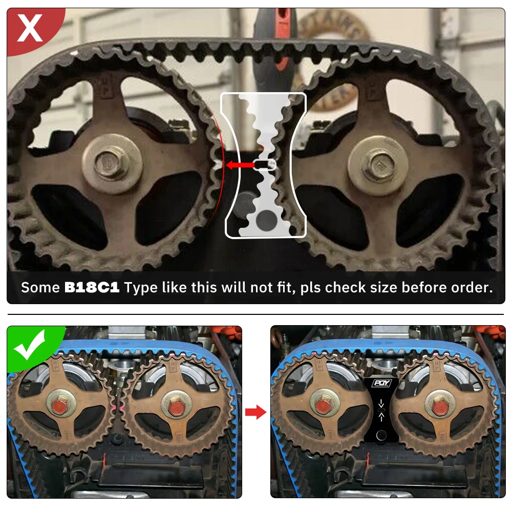 Aluminum Cam Gear Lock Timing Belt Installation Tool For 94-00 Honda Acura B16 B18C1 B18C5 VTEC 1.6L&1.8L Engine JR-CGL01