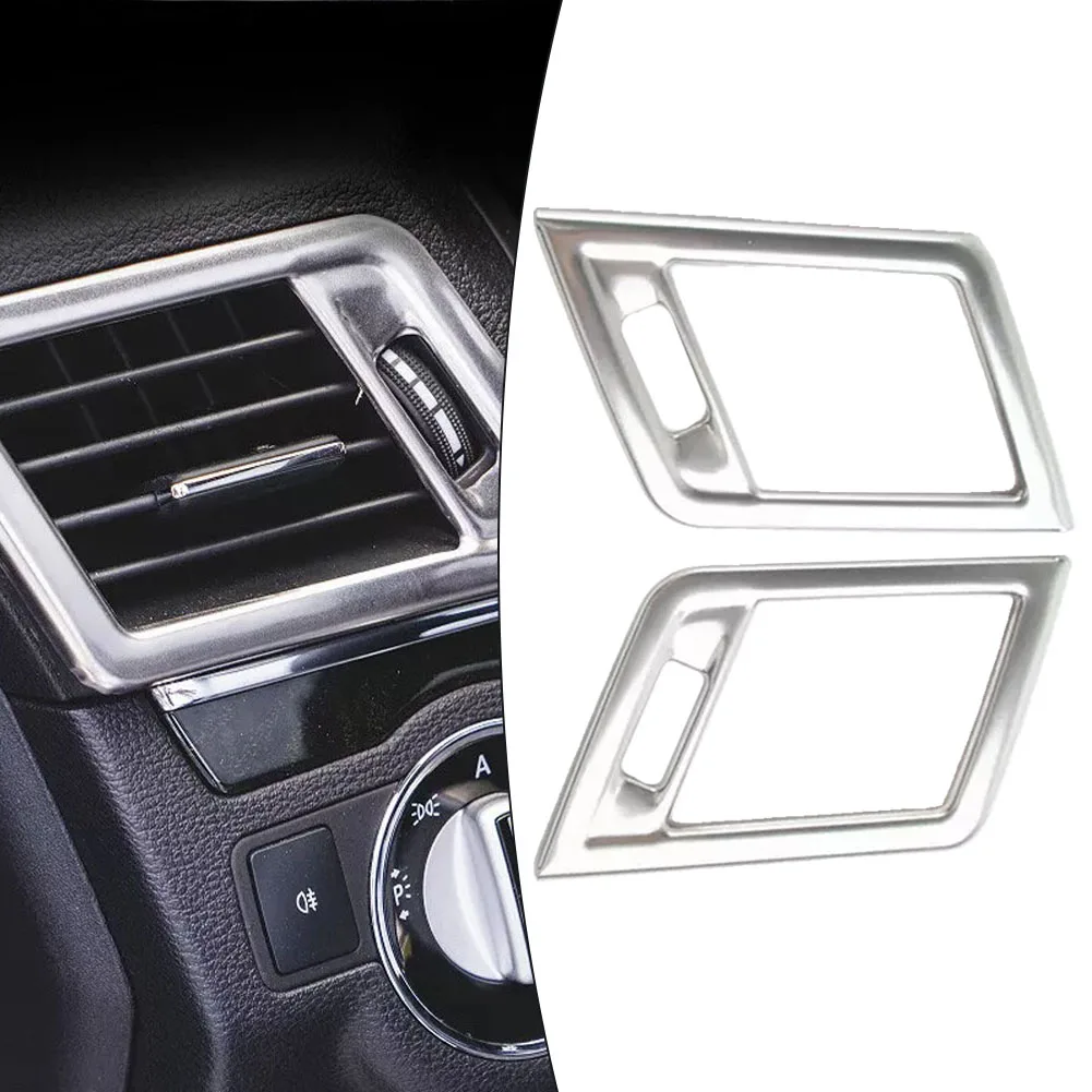 Stainless Steel Dashboard Air Conditioning Outlet Frame Decoration Cover Trim For Mercedes For Benz E Class-Coupe W207 New