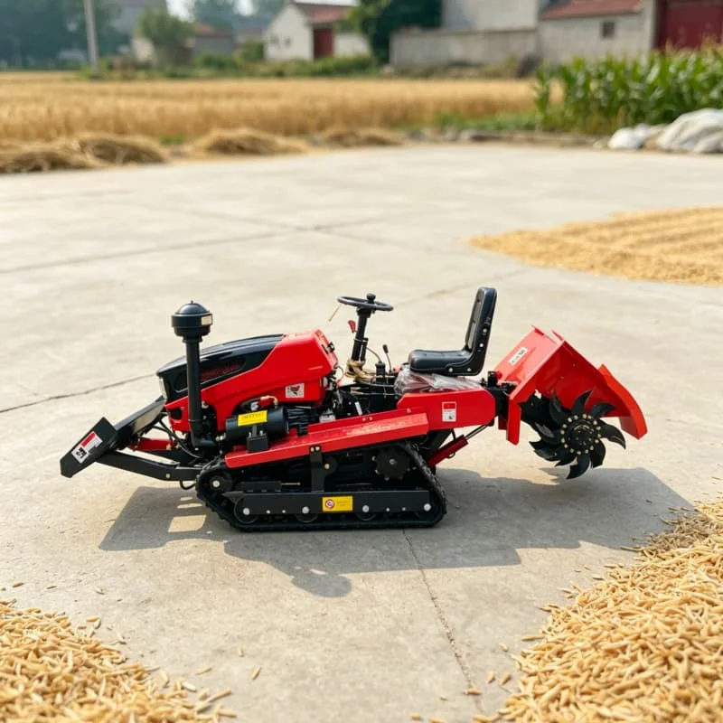 Customized Durable Ploughing Machine, Ride-on Wheeled Rotary Tractor, Hot Selling Mini Tiller for Farm Land Reclamation