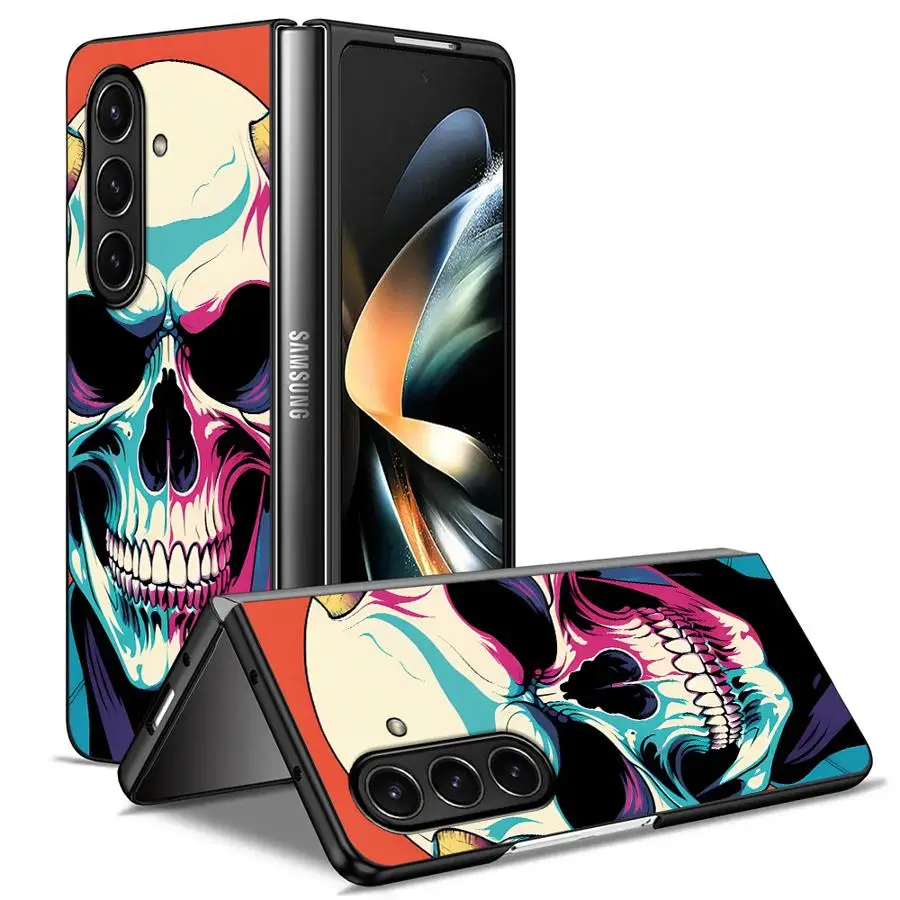 Задний чехол для телефона Samsung Galaxy ZFold5 ZFold3 Z Fold 7, 6, 5, 4, 3, ZFold4, ZFold6, ZFold7, дизайн скелета