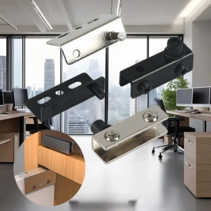 [J] 1 Set Easy Installation With No Drilling Needed Stainless Steel Glass Door Hinges Suitable For 5~6mm Glass Pack Of 2