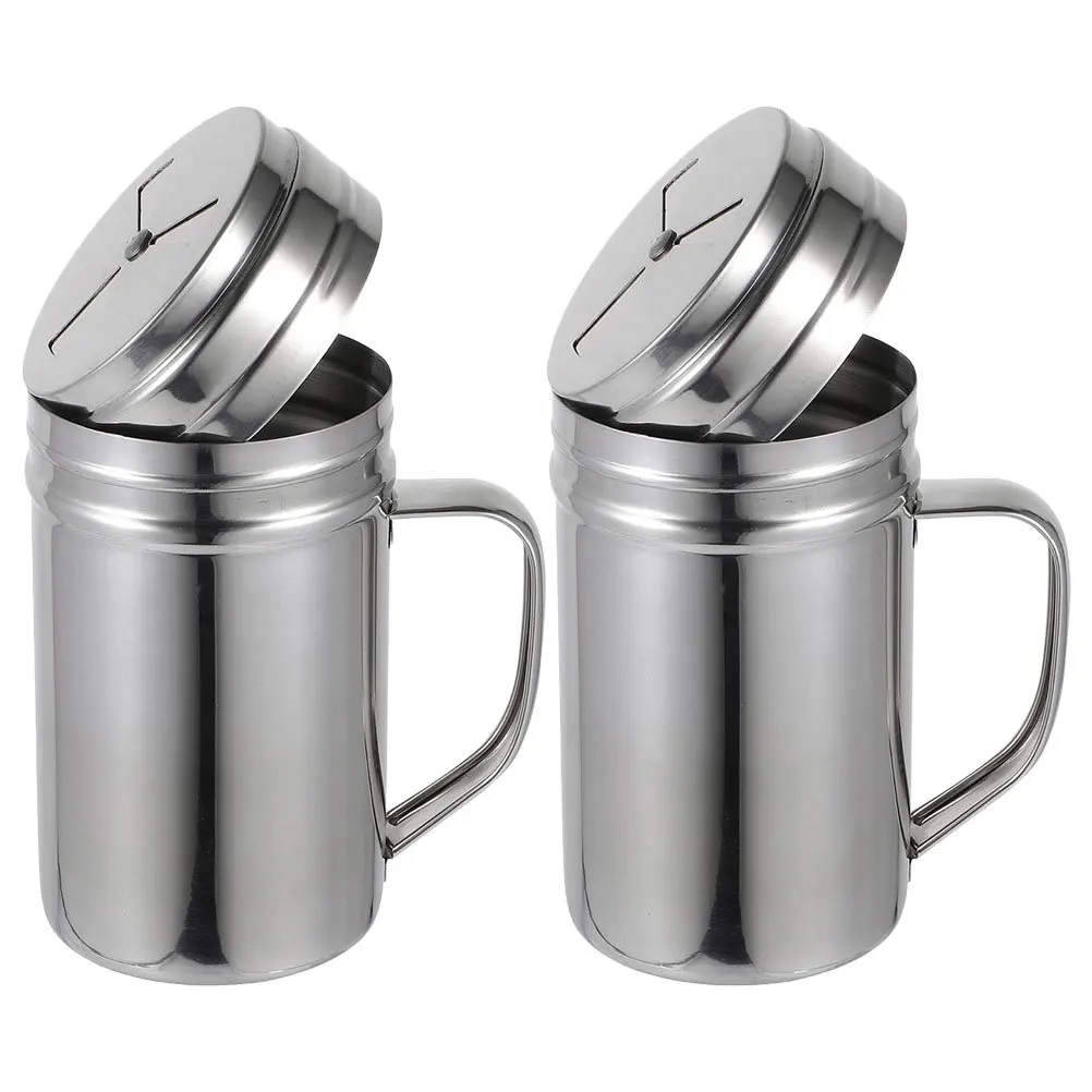 

2pcs Stainless Steel Seasoning Shaker Salt Pepper Dispenser Kitchen Condiment Bottle Spice Jar For Household Use