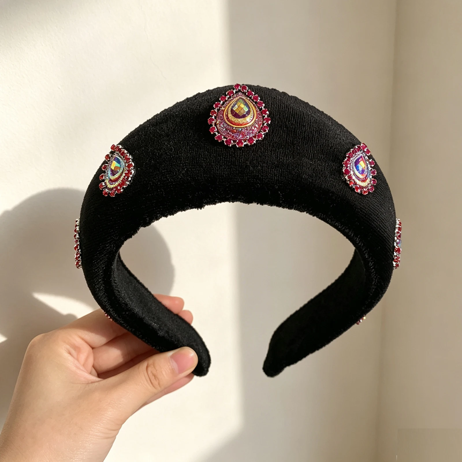 New Design Triangular Padded Crown Headband, Party Headpiece, High Crown Vintage Hair Accessory, Holiday Celebration Gift SA276