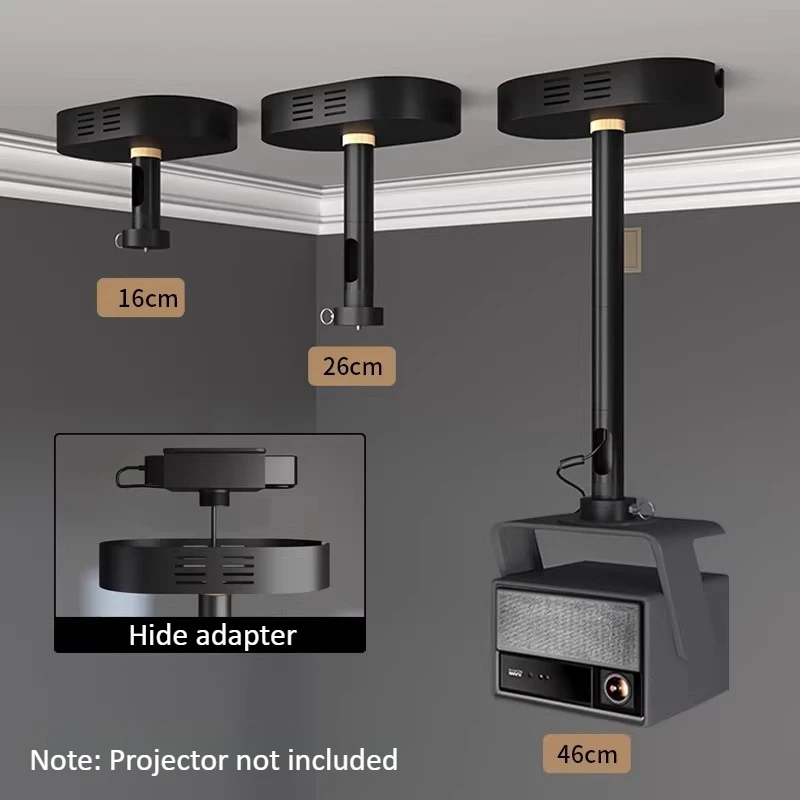 

Новый потолочный кронштейн для проекторов JMGO, XGIMI, Dangbei, Vidda, скрытый адаптер, поворотно-наклонный кронштейн для проектора, до 15 кг