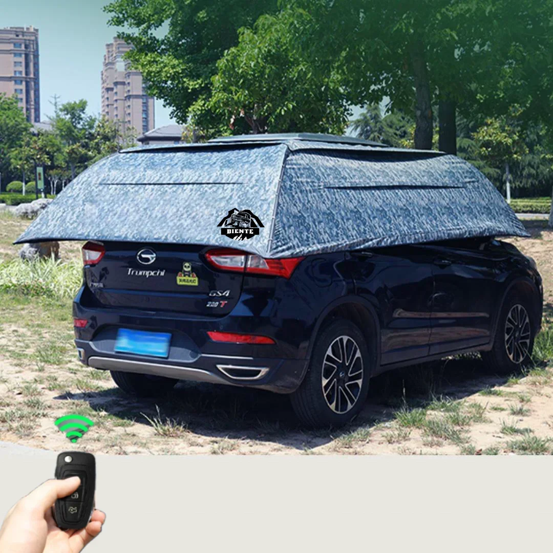 2023 New Arrival Remote Control Folding Car Cover Sun Shade Anti-UV Automatic Car Umbrella