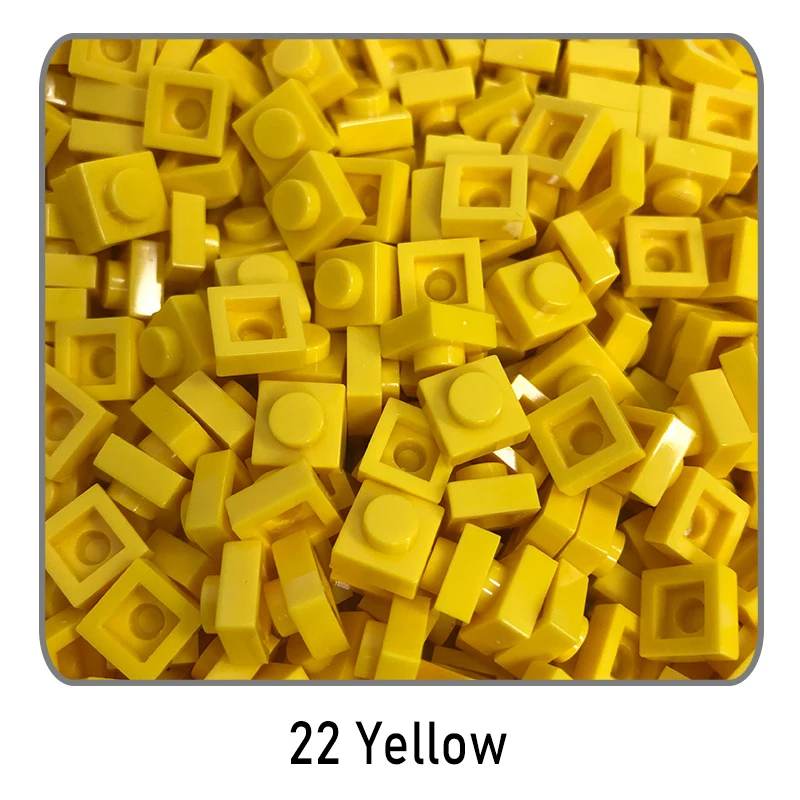 500 stücke/100 stücke DIY Pixel Kunst Bausteine 1x1 Quadratische Ziegel Groß Kompatibel Mit 3024 Dünne Zahlen ziegel Montieren Spielzeug für