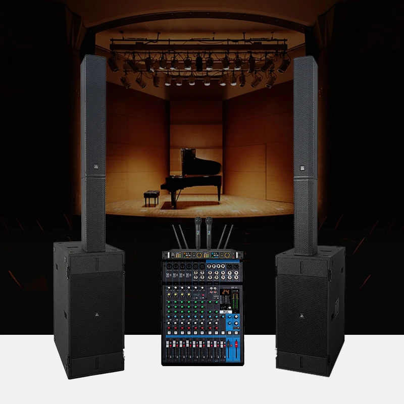 L-solution Active Column Array Speaker System Professional Sound System Set 4 Ohm 2500W