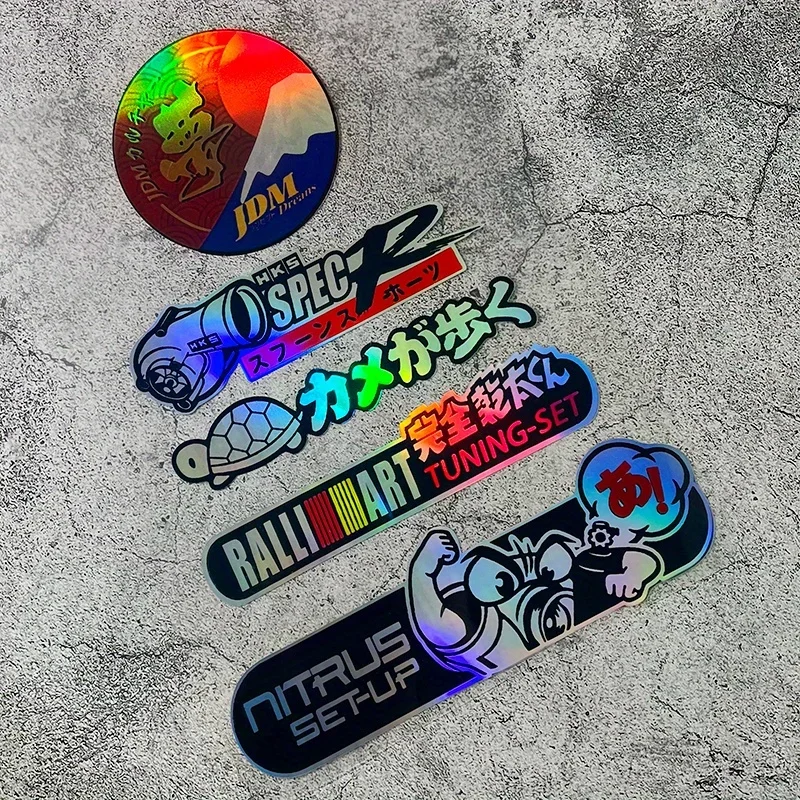 1 conjunto de adesivos gráficos jdm para motocicleta, carro, decoração personalizada, design multi, acessório para entusiasta de automóveis