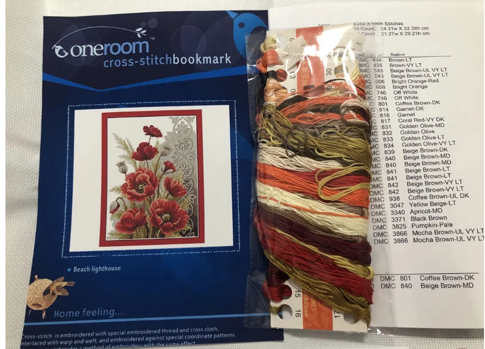 Mary In Autumn 34-27 Cross Stitch Kit Aida Count Unprint Canvas Stitches Embroidery DIY Handmade Needlework
