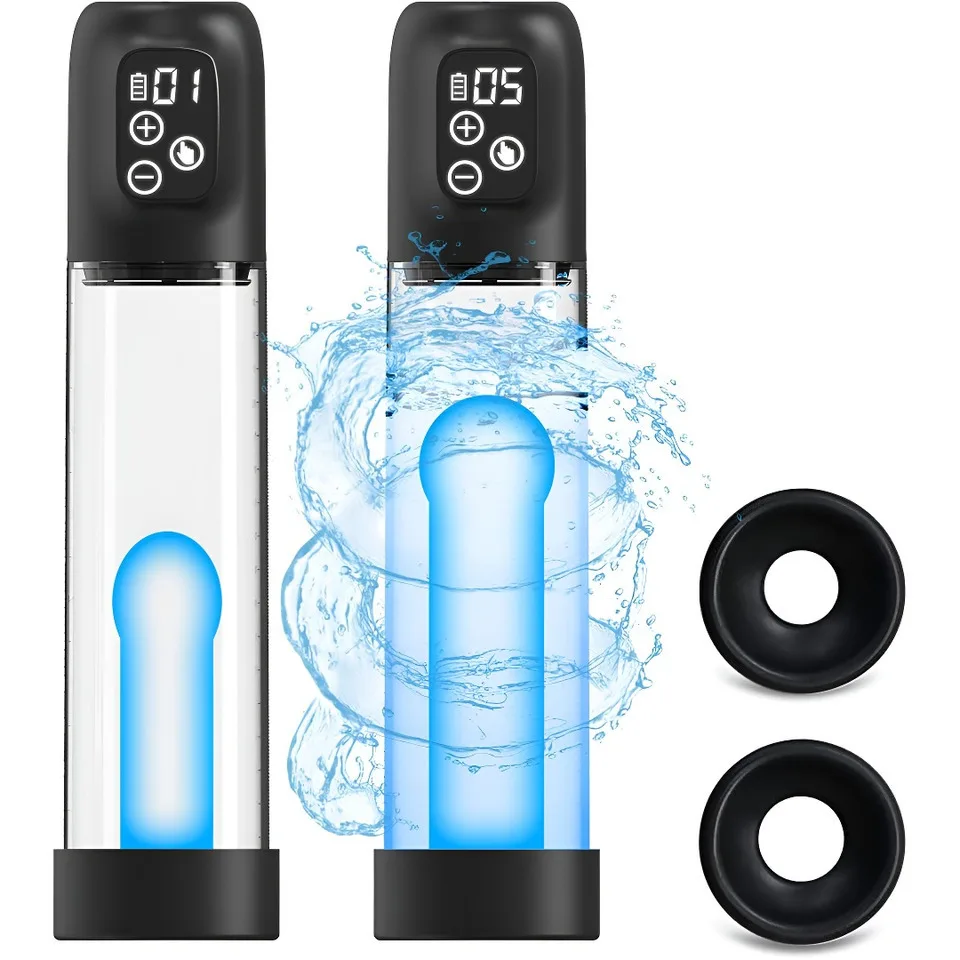 Electric Penis Pump Sex Toys For Men 100% Full Waterproof Cock Enhancement Massager Stimulator For Stronger Bigger Erections