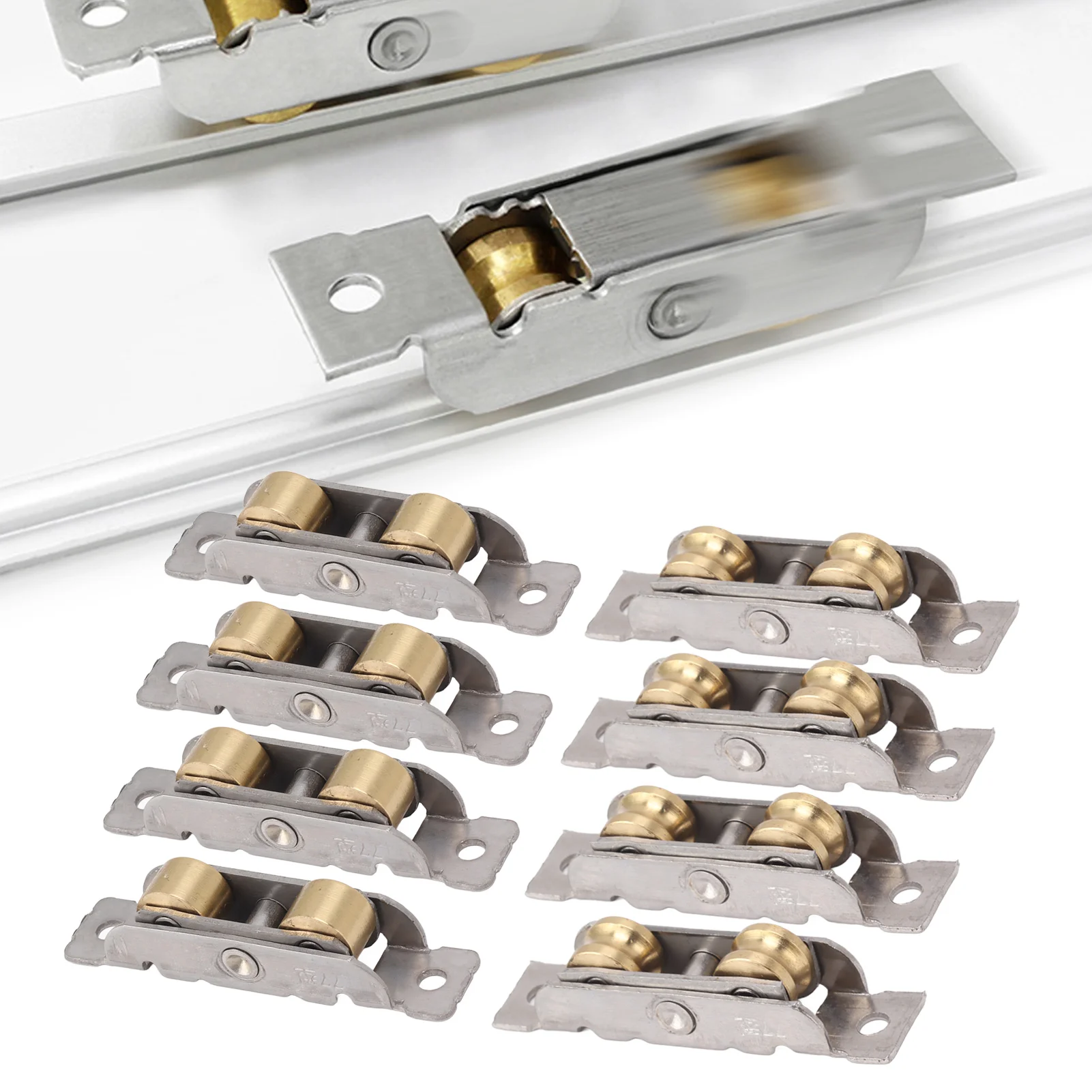 

Ролик для раздвижной двери патио в сборе, 4 шт., ролик для колес раздвижной двери, стабильная производительность, аксессуар для окна, шарикоподшипник для дома