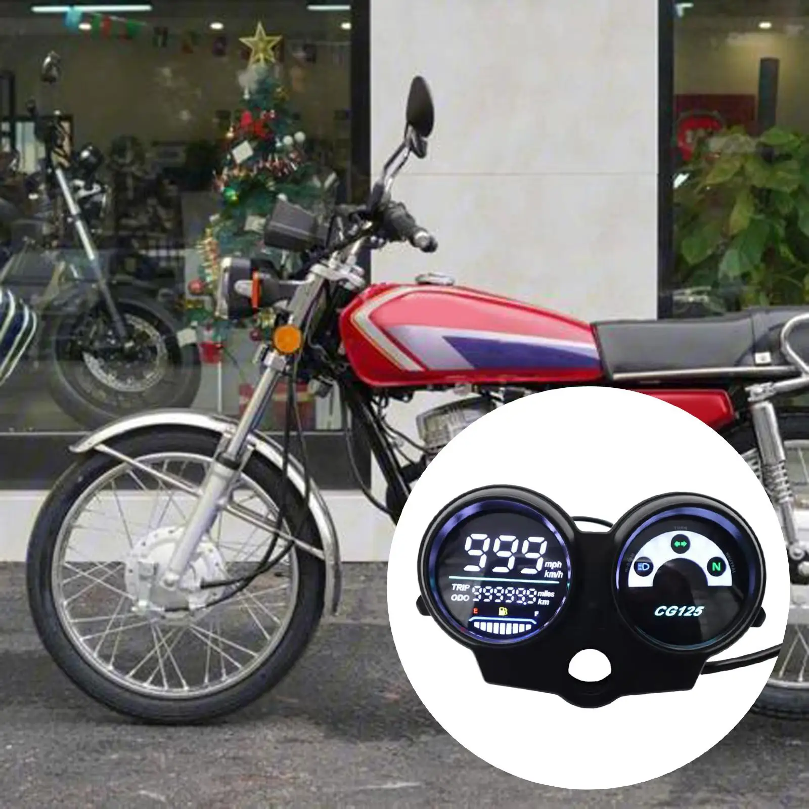 Motorbike LED Digital Dashboard Accessory High Quality Tachometer Odometer Speedometer for Honda CG125 Fan125 Titan125