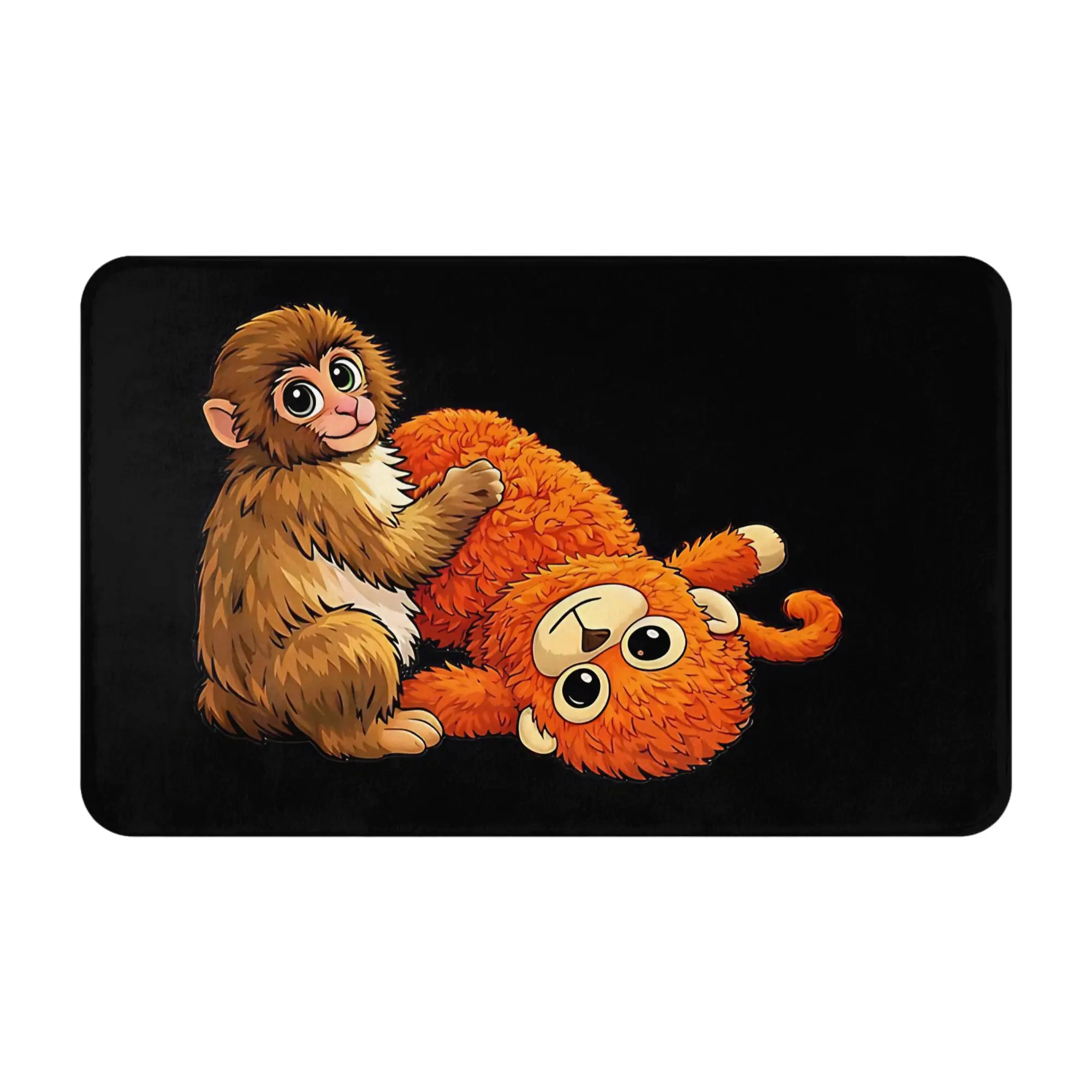 Baby Punch Monkey Decorations Bathroom Mat Punch Monkey Doormat Living Room Carpet Entrance Door Rug Home Decor