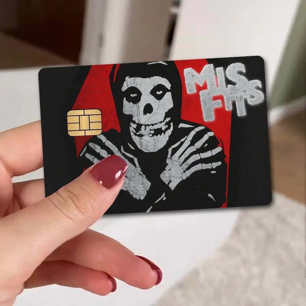 Classic Punk Band The M-Misfits Fashion Matte Gold Silver Black Matte Film Skin Sticker Tape for Bank