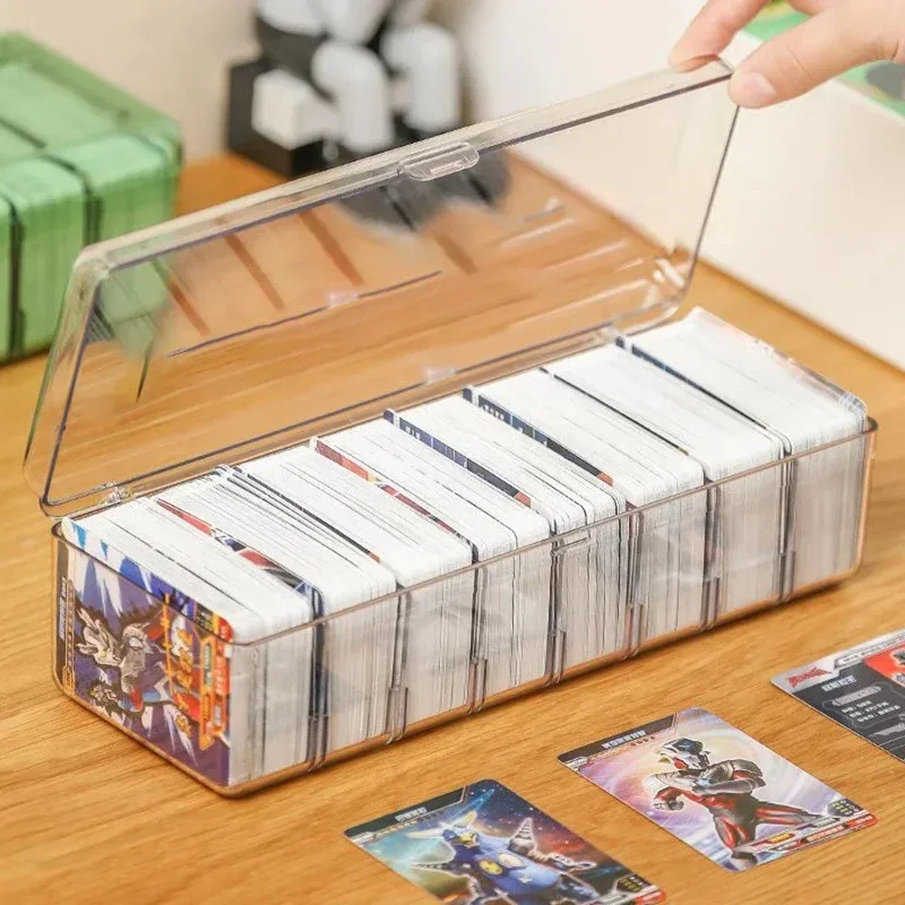 New Card Storage Box Star Card Transparent Large Capacity Portable Game King with Cover Sorting Sundries Box Card Separable