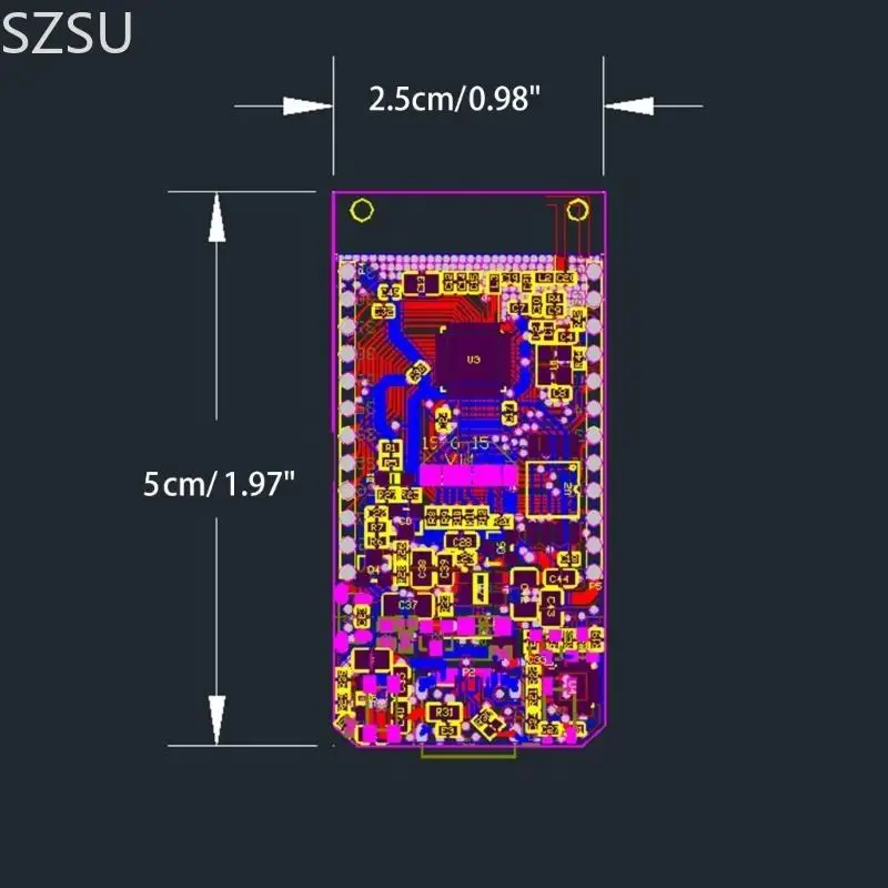SZSU TTGO T-Display ESP32 Placa desenvolvimento compatível com WiFi para placa LCD 1,14 polegadas, 4 16