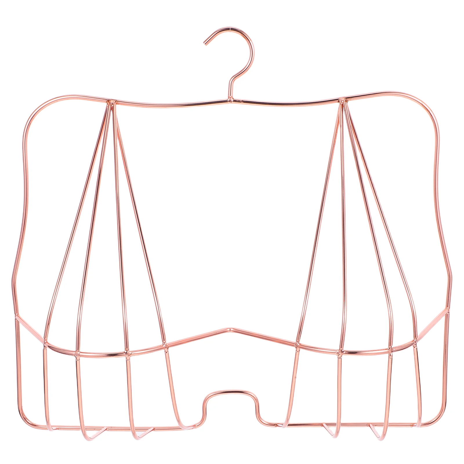 

Rose Gold Iron Underwear Rack Display Mannequin Space Saving Lingerie Hangers Garment Retail Stand Smooth Surface