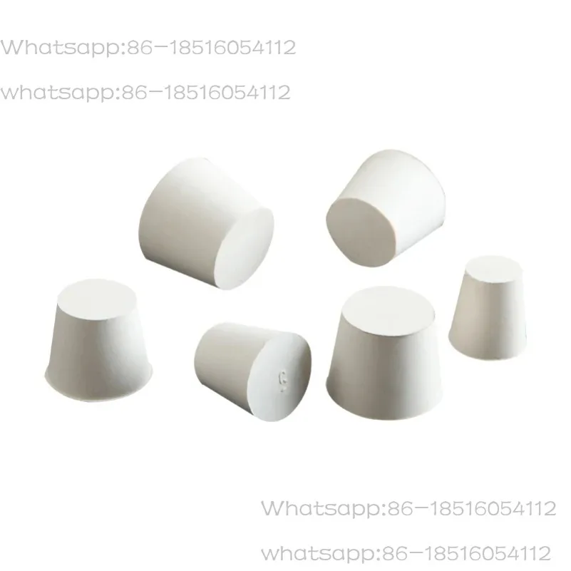 White Rubber Solid Rubber Stopper, Flask Stopper, Sealing Plug 100pcs