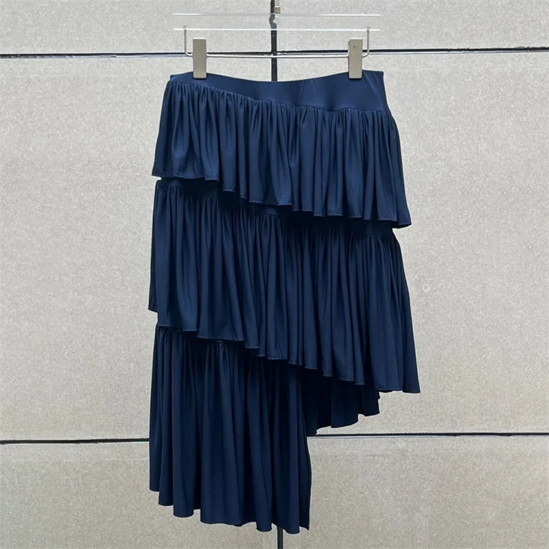 

Women's skirt New low waist short skirt for summer 2025 Asymmetric slim fit cake skirt Layered pleated skirt Women's half skirt