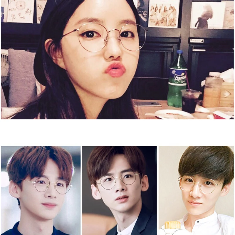 Occhiali Classic round Frame round miopia occhiali Rim uomo e donna gamba sottile Full Frame