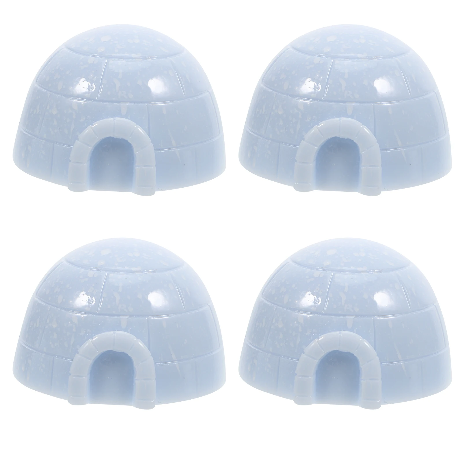 

4 Pcs Igloo Statue Ice House Decorations Figures Cognitive Model Craft Decorative Sculpture Artificial Ornament