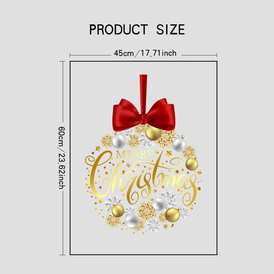 Christmas Wall Window Stickers Marry Christmas Decoration For Home 2024 Christmas Ornaments Xmas Navidad Gift New Year 2026