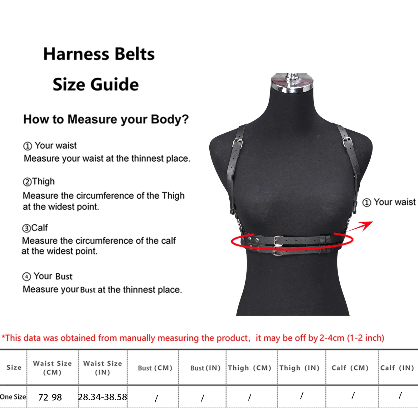 Double Buckle PU Leather Chest Harness Adjustable Shoulder Straps Intimate Lingerie Accessory Gothic Club Decor - view 5