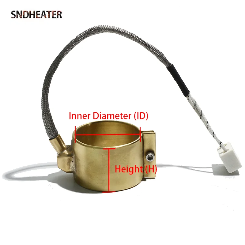 SNDHEATER 220 فولت الكهربائية النحاس فوهة الفرقة عنصر التدفئة ID 48 مللي متر 50 مللي متر يموت رئيس صب سخان عنصر H30/40/60 مللي متر 350 واط 400 واط
