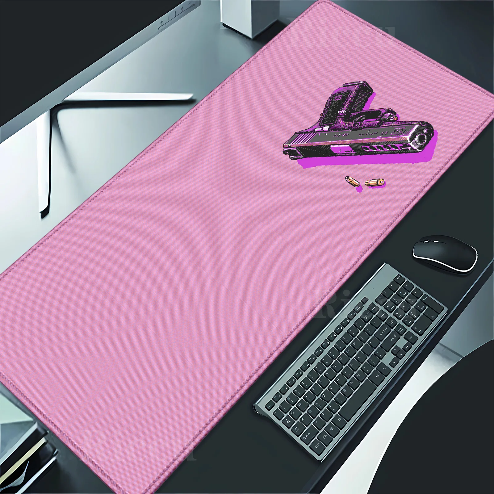 Pixel pistol Laptop Mouse Pad Gamer Keyboard Deskmay Office Desk Accessories Carpet Big Gaming Mouse Pad Extended Pad Mouse Mats