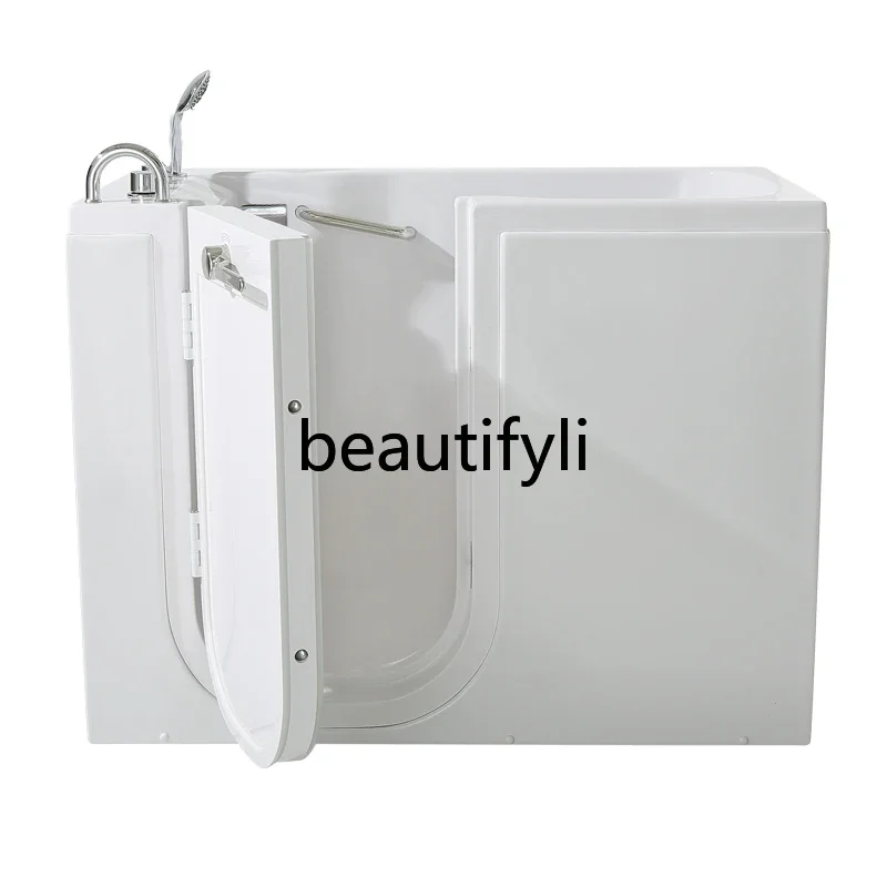 Barrier-free side door walk-in home seated acrylic Jacuzzi constant temperature intelligent