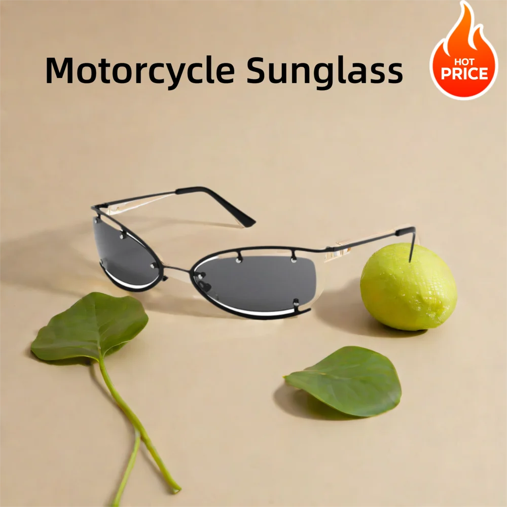 

Eyewear Shades Rimless Y2K Sunglasses Sun Glasses Wrap Around 2000'S Punk Sunglasses