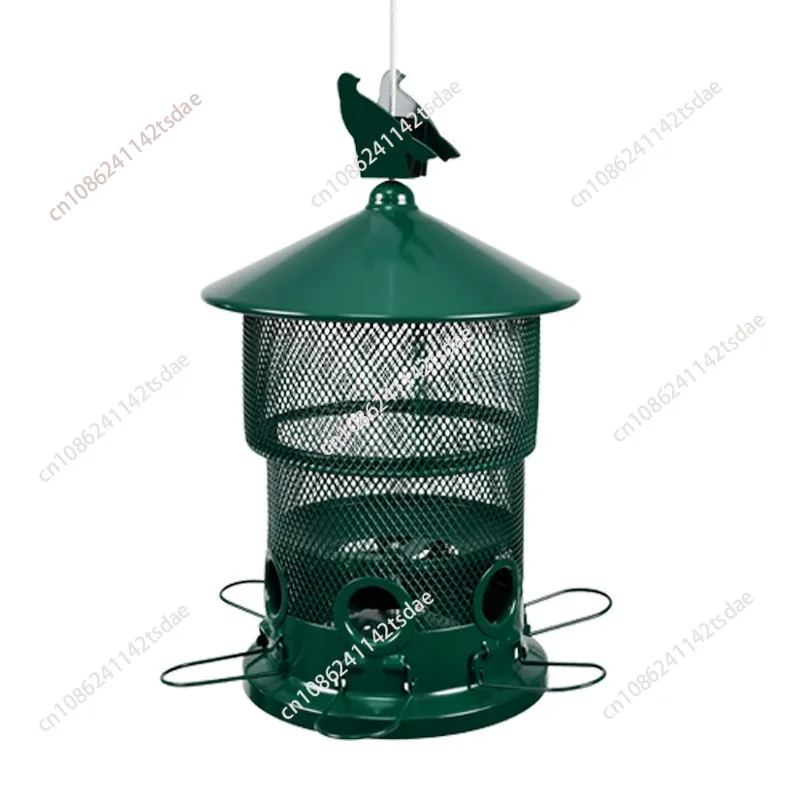 Anti-squirrel feeder Round house outdoor bird feeder Retractable feeder