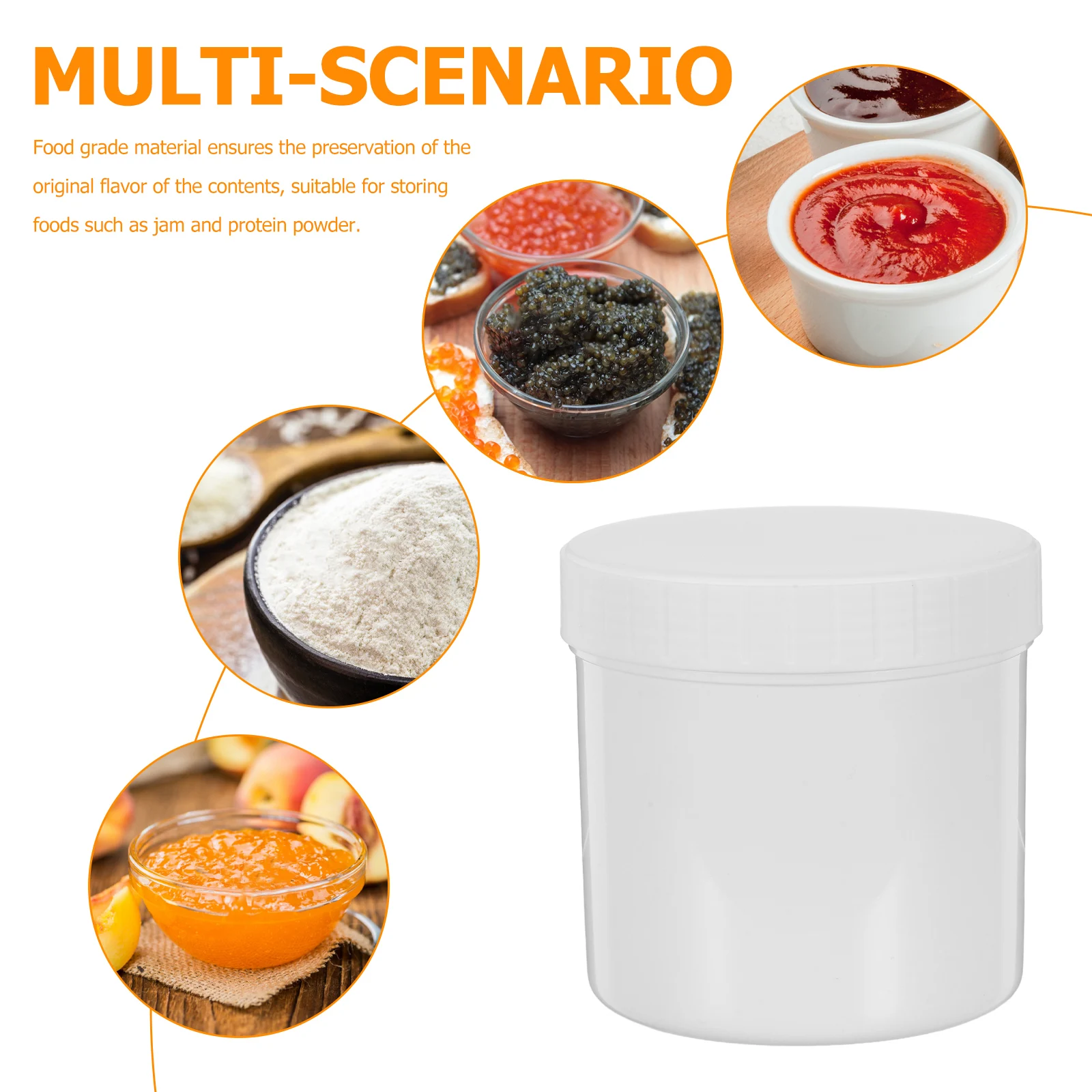 6 قطعة 300/500 مللي الغذاء الصف مختومة تخزين الجرار المطبخ الحبوب الحاويات المربى مسحوق البروتين المعلبة كبد سمك القد النفط التعبئة والتغليف الجرار #6